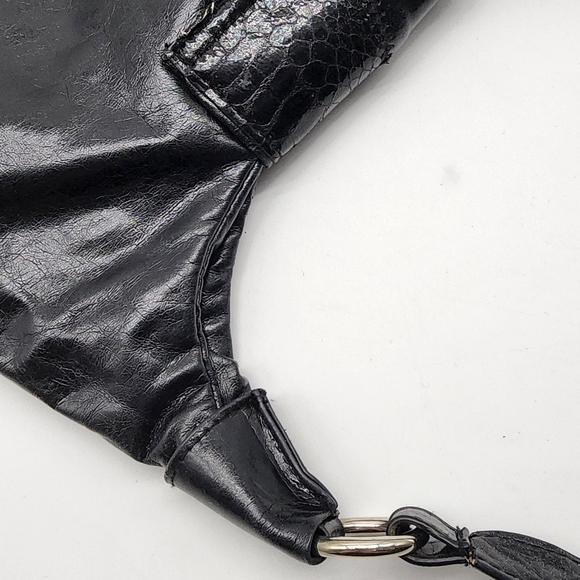 Vintage Fiorelli Black Y2K Patchwork Vinyl Shoulder Bag - Picture 16 of 16